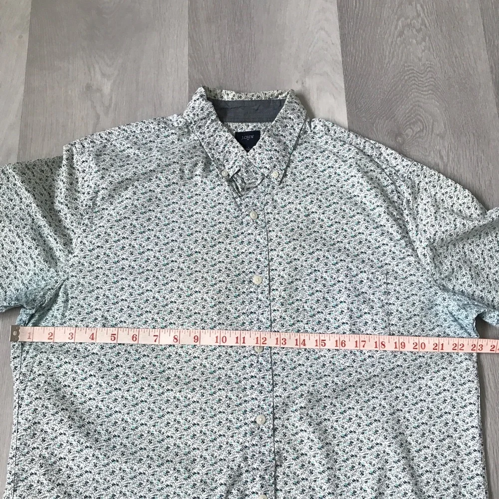 J CREW BLUE FLORAL SHIRT BUTTON LONG SLEEVE MENS LARGE